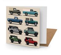 Land Rover Greetings Card (150x150 blank)