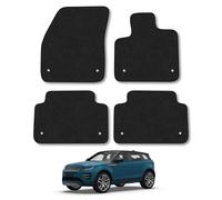 Land Rover Range Rover Evoque (2019+) [Auto] Car Mats Accessories Tailored Fit Carpet Floor Mats Non Slip Black Trim Full Compatible Accessory Front Rear Set Anti Slip Granulated Backing Clips