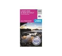 Land’s End & Isles of Scilly Map | Weatherproof | St Ives & Lizard Point | Ordnance Survey | OS Landranger Active Map 203 | England | Walks | Cycling | Days Out | Maps | Adventure