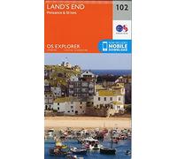 Land’s End Map | Penzance & St Ives | Ordnance Survey | OS Explorer Map 102 | England | Walks | Hiking | Maps | Adventure