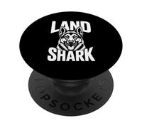 Land Shark German Shepherd Dog Funny GSD Gift Dog Mom Dad PopSockets Adhesive PopGrip
