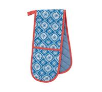 Land & Shore Achill Double Oven Glove, Blue/Red