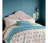 Land & Shore Ella's Cross Stitch Single Duvet Cover Set, Green