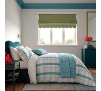 Land & Shore Rathlin Check Duvet Cover Super King Size Green