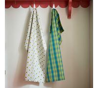 Land & Shore Woven Check & Stella Tea Towels, Multi - Set of 2