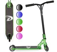 LAND SURFER - Freestyle Scooter for Kids & Teens - 2 Wheels Scooter - Pro Edition - 8/12 Years - Aluminium Frame - Green