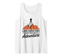 Land Surveyors Where Math Meets Adventure, Geodesist Tank Top