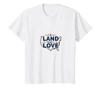 Land That I Love: Patriotic USA Pride for Americans T-Shirt, Kids, White, 2 Years