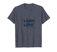 Land That I Love: Patriotic USA Pride for Americans T-Shirt, Men, Heather Blue, L