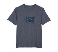 Land That I Love: Patriotic USA Pride for Americans T-Shirt, Men's Big and Tall, Heather Blue, 3X Tall