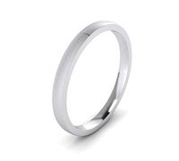 LANDA JEWEL Unisex Sterling Silver 2mm Super Heavy Court Shape Brushed Wedding Ring (O)