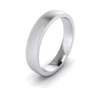 LANDA JEWEL Unisex Sterling Silver 4mm Super Heavy Court Shape Brushed Matt Wedding Ring (Z)