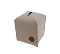 Landas Supply Felt Tissue Box Cover, Square Slide Out Facial Tissue Cover for Bathroom Vanity Countertops, Bedroom Dressers, Night Stands, Desks and Tables (Camel Tan)