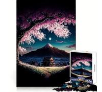 Landcapes Sakura Japan 1000 Piece Jigsaw Puzzles for Teenagers Indoor Play Thick Material Home Activity Birthday Gift (38x26cm)