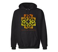LANDEMEI Breaking Benjamin Logo Mens Hoodies Long Sleeve Pullover Loose Hoody Sweatershirt Size L Black