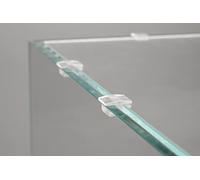 Landen Low-Profile Clear Acrylic Aquarium Glass Cover Clips, Holder for 4mm Glass Lid - 12pcs/Pack, Minimalist, Compatible with Rimless Tanks of All Thicknesses