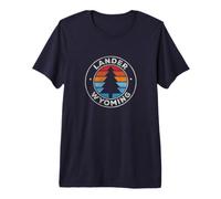 Lander Wyoming WY Vintage Graphic Retro 70s Premium T-Shirt
