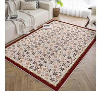 LANDERSION Boho Botanical Leaf Pattern Area Rugs Soft Non Slip Washable Doormat Modern Aesthetic Art Decor Carpet for Bedroom Nursery Classroom 140x200cm