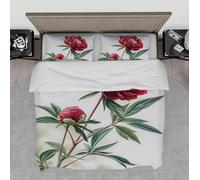LANDERSION Vintage Floral Duvet Cover Set 3 Pieces Soft Microfiber Comforter Covers with Zipper Closure Elegant Peony Bedding Set All Seasons Emperor