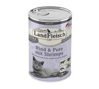 LandFleisch Cat Adult Pâté Beef & Turkey With Shrimps 6 X 400G