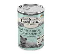LandFleisch Cat Adult Pâté Beef With Cod & Parsley. 6 X 400G