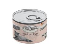 LandMeat Cat Adult Pate Beef with Turkey 6 x 195g (16,15€/kg)