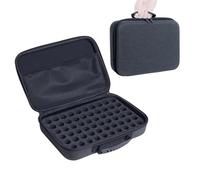 LANDFOBO Essential Oils Carrying Case Holds 60 Grids for 1-3ML Roller Bottles 5ml, 10ml, 15ml Bottles Storage Organizer Bag Hard Shell EVA, Essential Oil Bag with Detachable Sponge Pad, Black