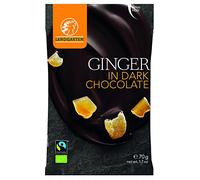 Landgarten Organic Ginger in Dark Chocolate 70g (Pack of 2)