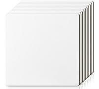 Landical 10 Pack 12" x 12" Square Sublimation Hardboard Blanks MDF Wood Sheets Bulk MDF Board 1/8 Inch Thick Sublimation Cutting Board Blanks for Heat Press Machine Laser Cut DIY Projects, White