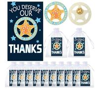 Landical 10 Sets/ 20 Pcs Starfish Story Appreciation Gifts End of Year Gift Bulk Include You Make a Difference Pins and Thanks Cards for Teacher Employee Volunteer Staff Coworker Social Worker