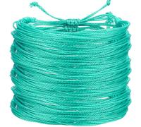 Landical 100 Pcs Awareness Bracelet Bulk Mental Health Bracelets Inspirational Accessories for Women Men Inspirational Gifts Charity Campaign Supplies, 6.7-12.3 inches, soft wax rope, soft wax rope