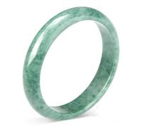 Landical 2.4'' Natural Jade Bracelet for Women Jade Bangle Bracelets with Box Good Luck Bangle Valentine Jewelry Gift, about inner diameter 2.36-2.44 inches, natural green jade, natural green jade
