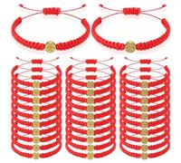 Landical 20 Pcs Catholic Bracelet Saints Benedict Medal Bracelet Adjustable String Religious Gift for Men Women, Catholic bracelet: ranging from 6.5-11 inches, soft rope，aluminum alloy, soft rope