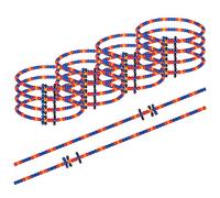 Landical 20 Pcs Race Car Bracelets, Racing Themed Party Elastic Beaded Bracelets Bulk for Women Small Bohemian Stackable Beaded Stretch for Sports Events Birthday Party Team Fan Gift(Red Yellow Blue)