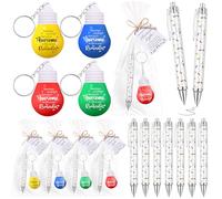 Landical 20 Sets Christmas Coworkers Gifts Employee Appreciation Gifts Bulk Light Bulb Stress Ball Keychains Bulb Pens Thank You Cards with Bags for Staff Team Colleagues Nurse Teacher (Awesome)
