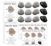 Landical 20 Sets Inspirational You Rock Gifts Bulk Mini Smile Resin Pocket Stone with You Rock Positive Emotional Card Appreciation Gifts for Team Staff Coworker Friends Employee