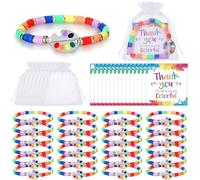 Landical 24 Sets Art Painting Bracelets Party Favors Artist Painter Jewelry Bracelets with Paint Palette Gifts for Women Christmas Art Graduation Paint Theme Birthday Party Supplies