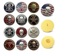 Landical 24pcs Gen x Lapel Pins Bulk 1965-1980 Badass Generation Pins 1.6 Inch Gen x Skull Enamel Brooches Gifts for Father