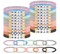 Landical 30 Pcs WWJD Bracelets Colorful What Would Jesus Do Wristbands for Men Women Party Favors Christian Jesus WWJD Inspirational Bracelet Motivational Bracelet Christmas Church, 7.3 inches