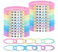 Landical 30 Pcs WWJD Bracelets Colorful What Would Jesus Do Wristbands for Men Women Party Favors Christian Jesus WWJD Inspirational Bracelet Motivational Bracelet Christmas Church, 7.3 inches