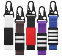 Landical 5 Pcs Jiu Jitsu Keychains BJJ Belt Promotion Gift Brazilian Jiu Jitsu Gifts for Men Women BJJ Belts Key Chain Lanyard Keyring for Lovers Martial Artists, White, Brown, Purple, Blue, Black,