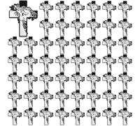 Landical 50 Pcs I Love Jesus Religious Lapel Pins Christian Enamel Bible Verses Pins Badges Bulk Metal Badge Brooch Inspiration Enamel Lapel Set for Appreciation Father's Day Gifts