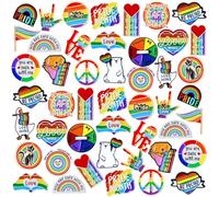 Landical 60 Pcs Pride Pins Bulk Rainbow LGBTQ You Are Safe with Me Enamel Lapel Pins for Clothes Ties Bags Hats Accessories