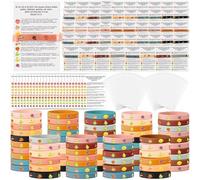 Landical 75 Sets Fruit of The Spirit Bracelets Bulk for Aldults Sunday School Teacher Gifts Christian Bible Verse Silicone Wristbands with Cards for Church Pastors Wife Clergy Appreciation Gifts