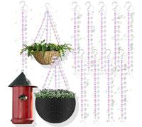 Landical 9 Pack 12 Inch Suncatcher Hanging Basket Chains with Hooks Crystal Suncatcher Prism Window Hanging Chain Garden Plant Hanger for Flower Pots Bird Feeders Billboards Wind Chimes Ornaments