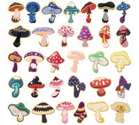 Landical Cute Enamel Pins Bulk Plant Flowers Jungle Animal Gothic Fall Spring Lapel Brooches Pin Jewelry Gift for Clothes Bags Hats Accessories(30 Pcs,Mushroom)