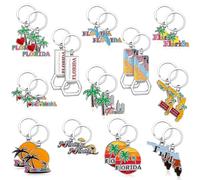 Landical Florida Metal Keychain Souvenirs and Gifts Bulk Includes Florida Keychains Bottle Openers Miami Keychain Souvenirs, Metal