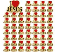 Landical I Love Jesus Religious Lapel Pin Bulk Jesus Christian Enamel Bible Verses Pins Badges Metal Badge Brooch Set for Appreciation Religious Gifts, about 0.75 x 1 inch, Metal, metal