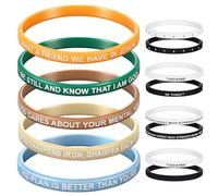 Landical Rubber Christian Bracelets Silicone Inspirational Bible Verses Wristbands for Women Men Faith Religious Gifts, 7.5 x 0.2 x 0.09 inches, Silicone, silicone