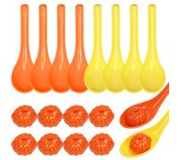Landifor 16pcs Halloween Game for Kids Autumn Egg and Spoon Race Game Balance Game Includes 8pcs Autumn Pumpkins & 8pcs Spoons for Kids Adults Halloween Fall Harvest Party Garden School Sports Day